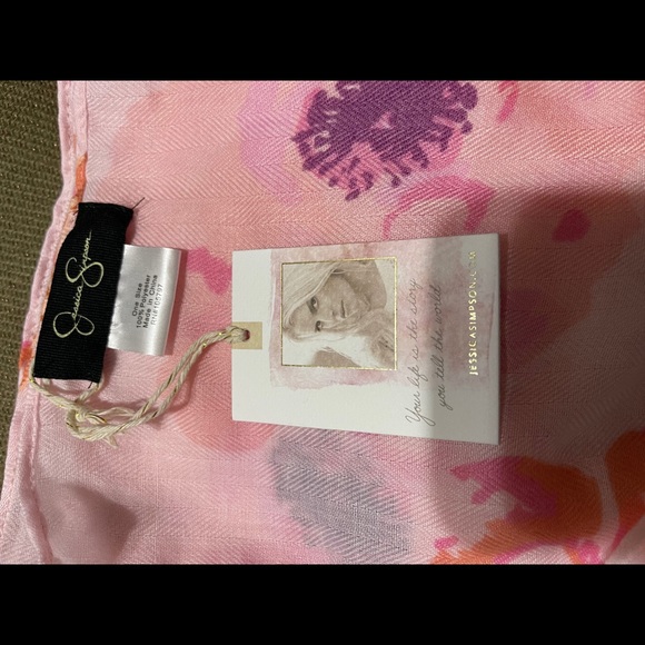 Pink scarf  72”length x 27” wide - Picture 5 of 6